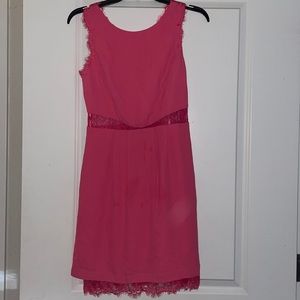 BCBG pink lace back cocktail dress